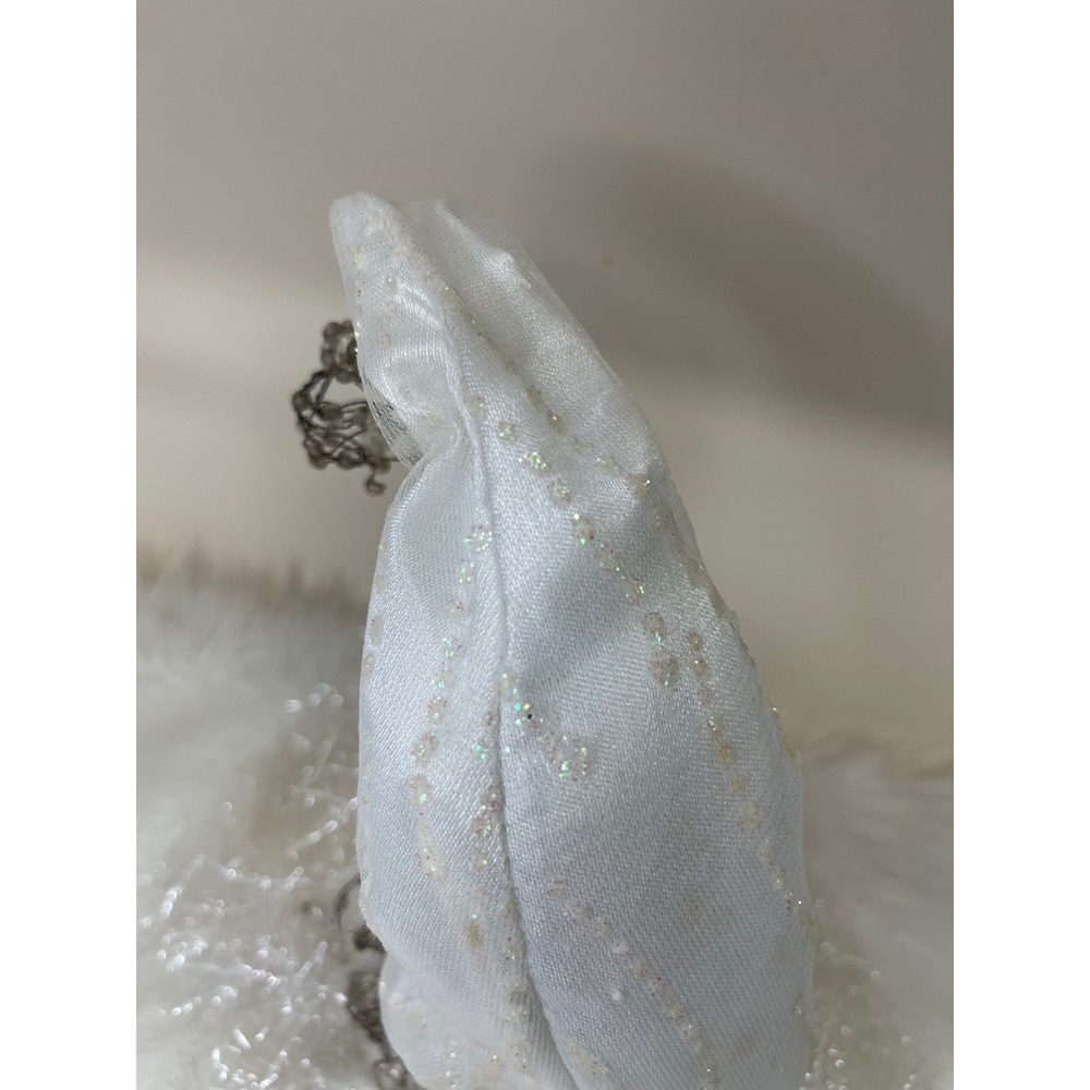 Vintage Dillard's‎ Trimmings Porcelain Santa Head White Hanging Decor With Box - Picture 10 of 14